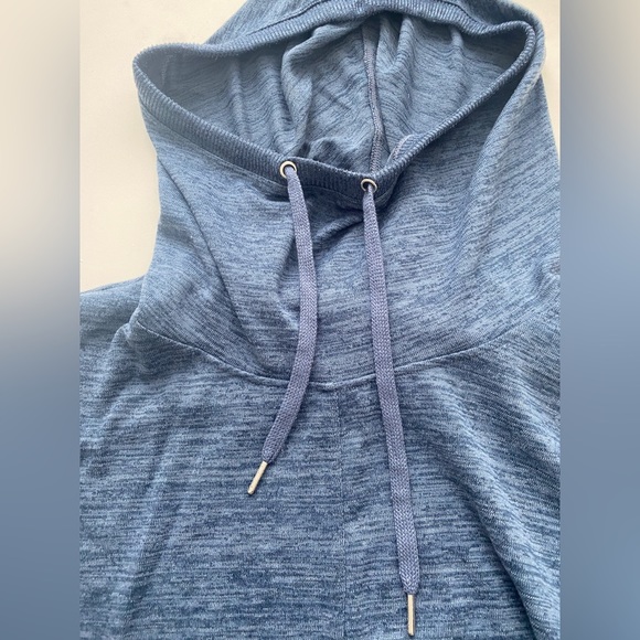Calvin Klein Performance 3/4 Sleeve Blue Stretch Funnel Neck Hoodie Women’s 1X - Picture 6 of 9